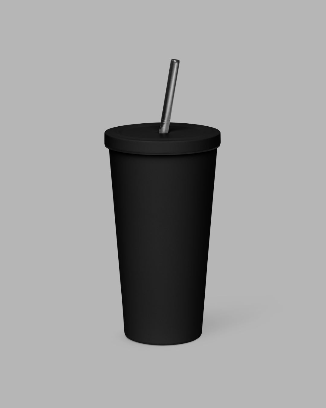 Insulated tumbler with a straw