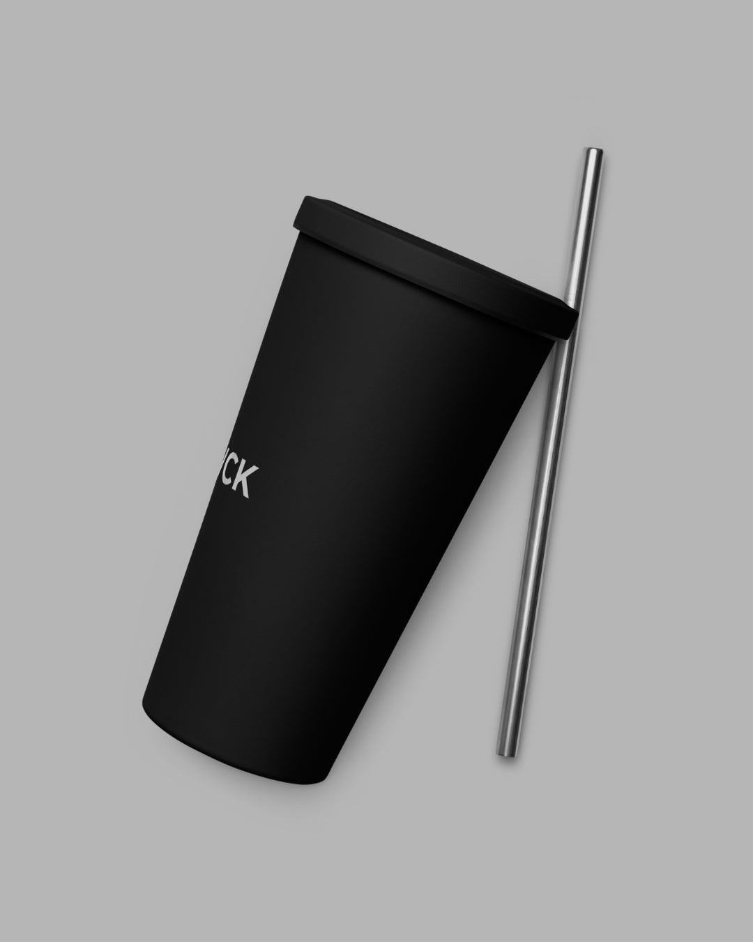 Insulated tumbler with a straw